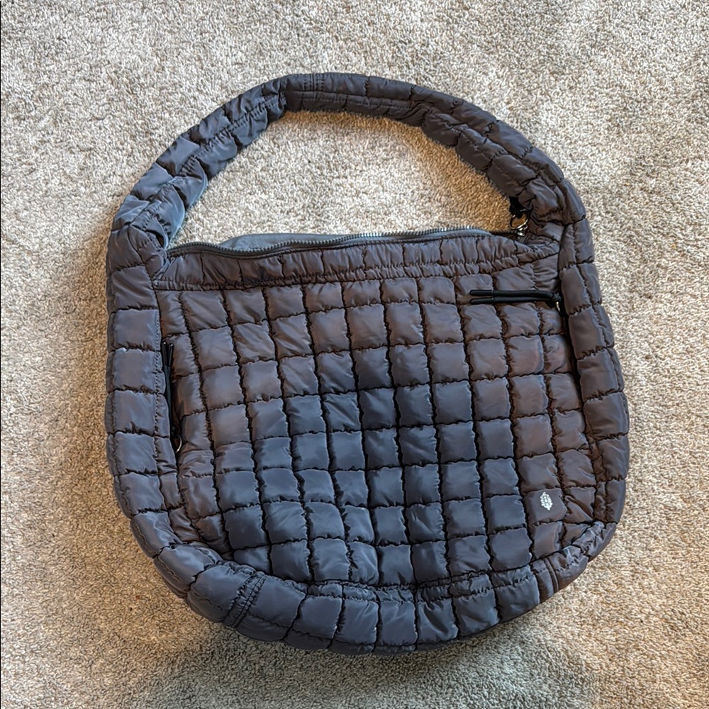 Free People Quilted Black Shoulder Bag